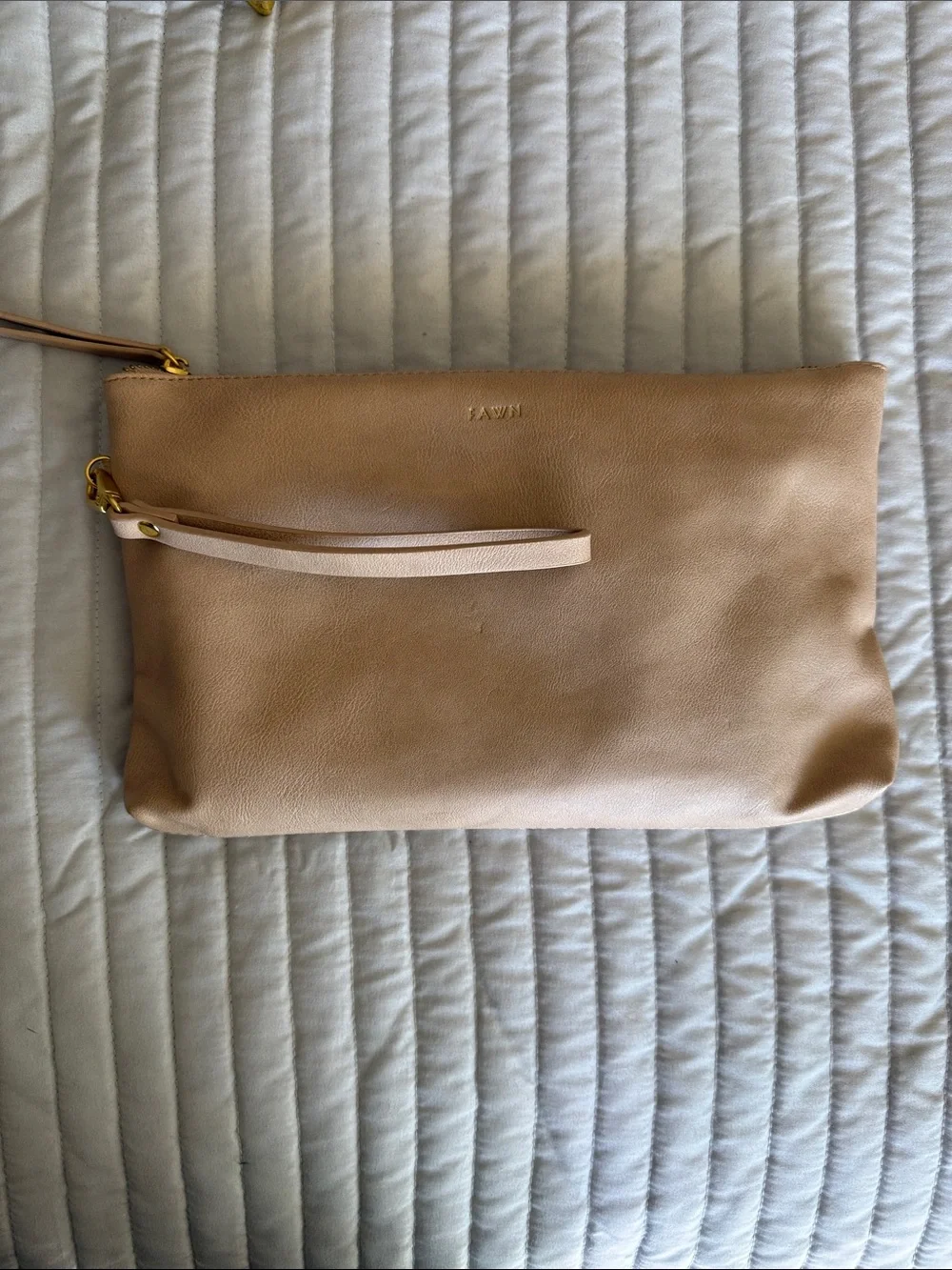 Fawn Design Neutral Beige Convertible Leather Backpack